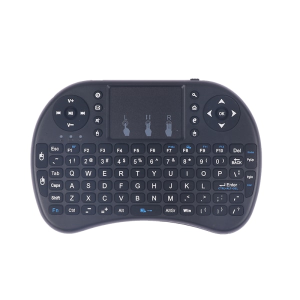 Bakgrunnsbelyst engelsk russisk 2.4G Air Mouse Remote Touchpad Mini Wir