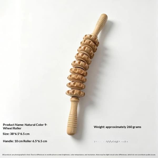 Træ rulle massagestok glat kropsmassager holdbar håndholdt A3