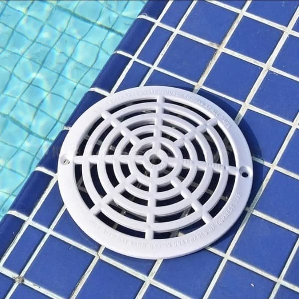 1 set plastpool vit huvudavloppssugplatta anti-tilltäppning