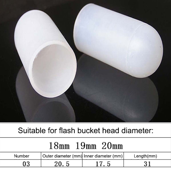 2 stk. silikone elastisk lygteskærm til SP31 SP35 SP36 1 18 20mm