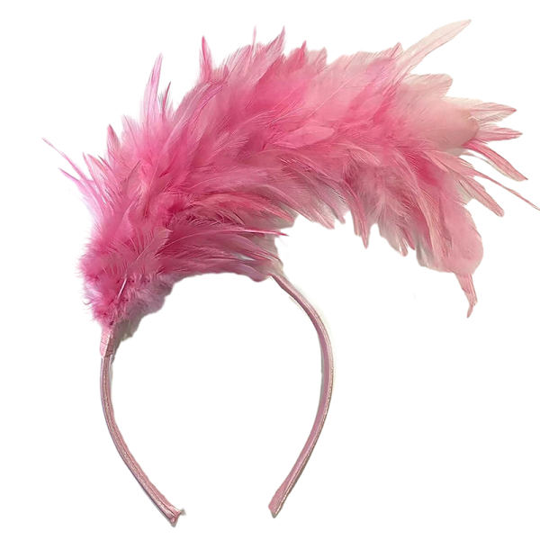 Fjäder Hårband Carnival Party Head Dekoration Dans Performan Pink