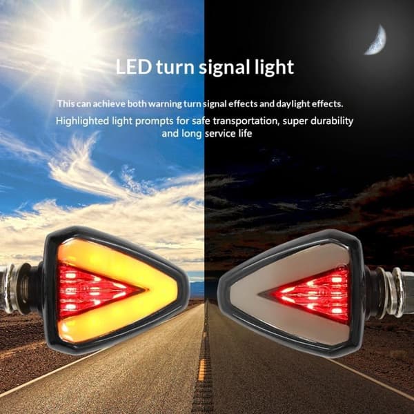 Motorcykel LED Blinklys DC 12V Anti-kollisions Advarselslys A3