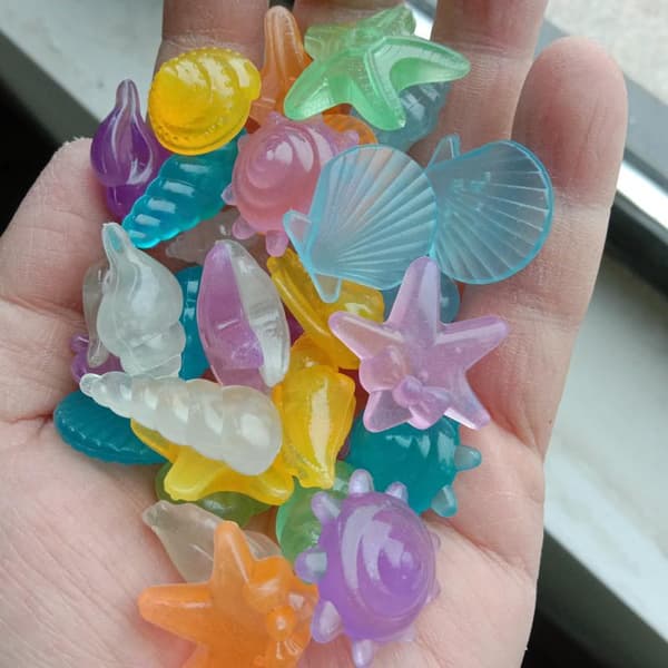 50 st självlysande sjöstjärnor och snäckor i mörkret 50pcs