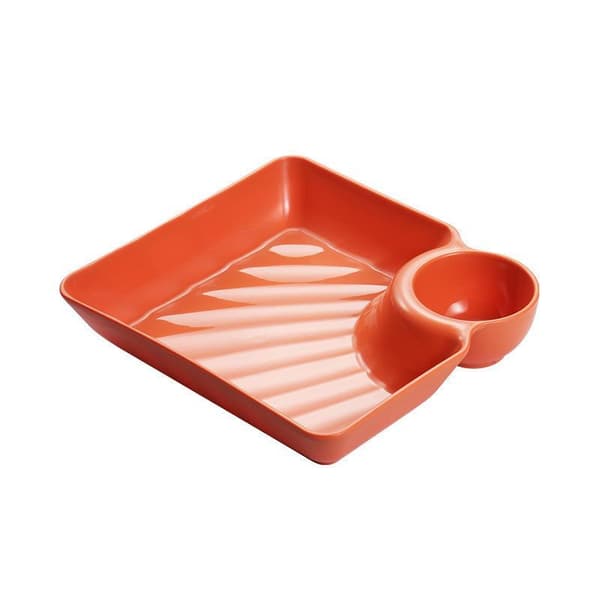 4 st dumplingtallrikar med integrerade såsfack för hemmet 4pcs
