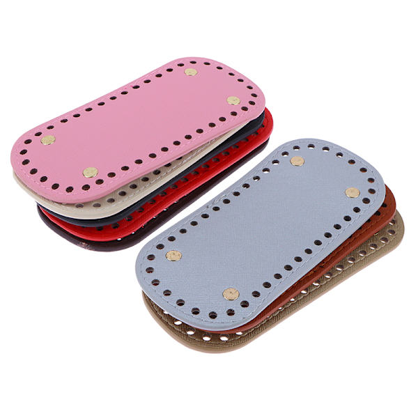 1Pc Oval Langbunn For Strikket Veske PU Skinnveske Håndlaget Bo Silver