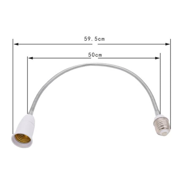 E27 Til E27 LED Lampe Sokkel Forlenger Lys H 595MM