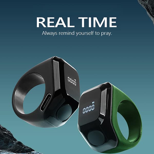 Bluetooth Digital Ring Finger Tæller Med OLED-skærm Lydløs Green 18mm
