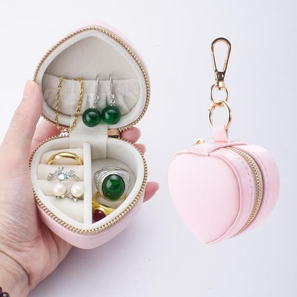 Mini smykkeskrin nøkkelring Pink