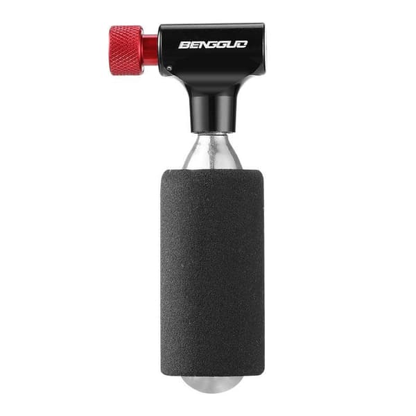 Cykel CO2-pump Handcykeldäckslangpump Aluminiumlegering Black