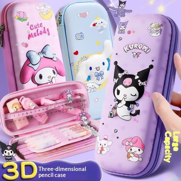 Sanrio 3D Kuromi Cinnamoroll Tilava Kynäkotelo A4