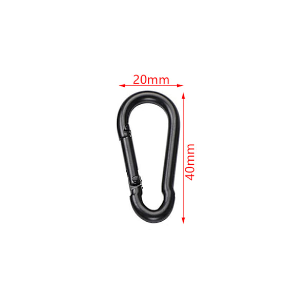 Metallnøkkelring Clipkroker D Karabinkroker Koblingssmykker M 40mm