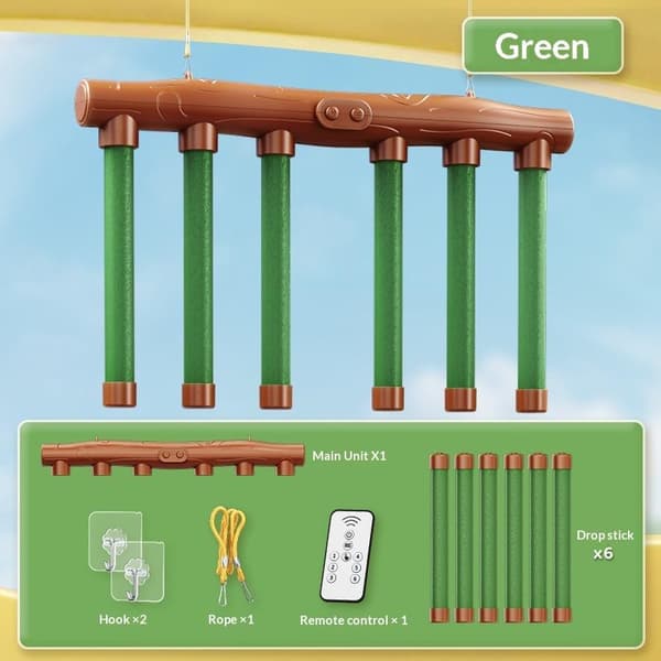 Voksne Barn Fange Pinner Spill Fallende Pinner Fange Sensorisk Green Remote