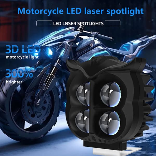 Uggla Motorcykel Extraljus Dimljus Projektorlins Spotli