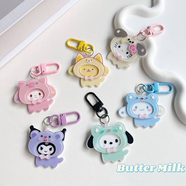 Kawaii Cartoon Kuromi My Melody nøkkelring Nydelig Anime nøkkelring e A1