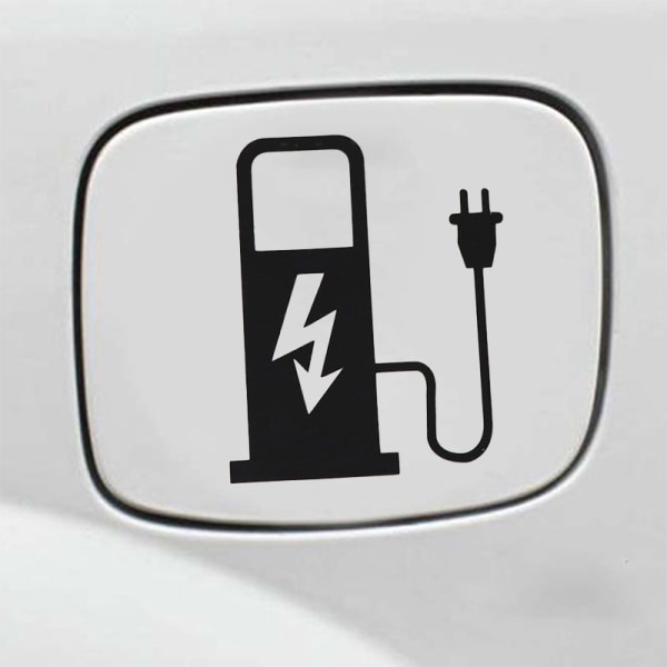 12 * 10 cm EV Elektrisk køretøj Bil Sticker Decal Funny Truck Batte White