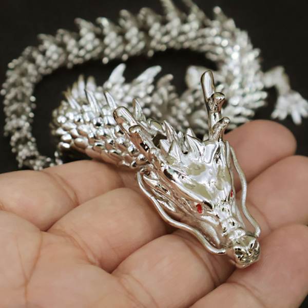3D Dragon Statue Ornament Moveable Body s Exhibition Hall Advan Gold S
