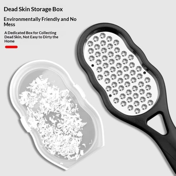 Ny Fodfil Rustfrit Stål Rasp Anti-Stænk White 2Pcs