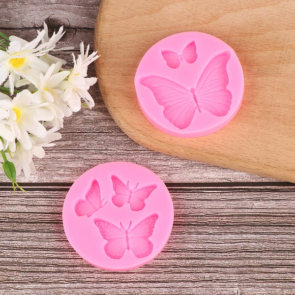 1kpl Butterfly silikonimuotti Mini Butterfly Cake Molds Tee itse Mold B