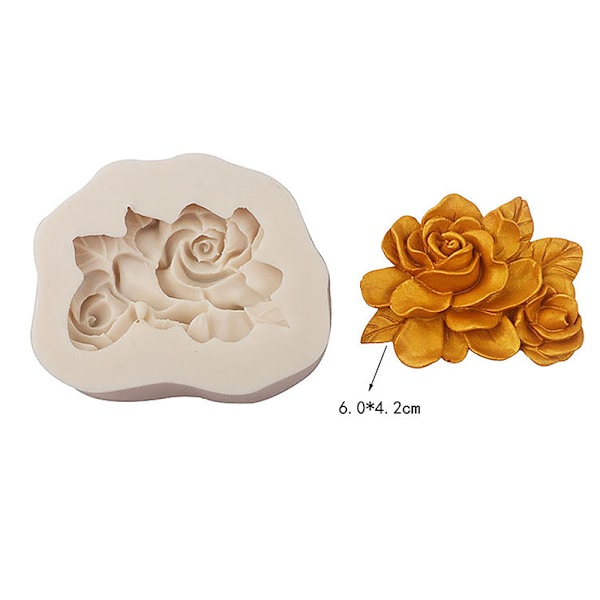 1 Stk Peon Solsikke Lotus Silikonformer Rose Blomsterform Des C