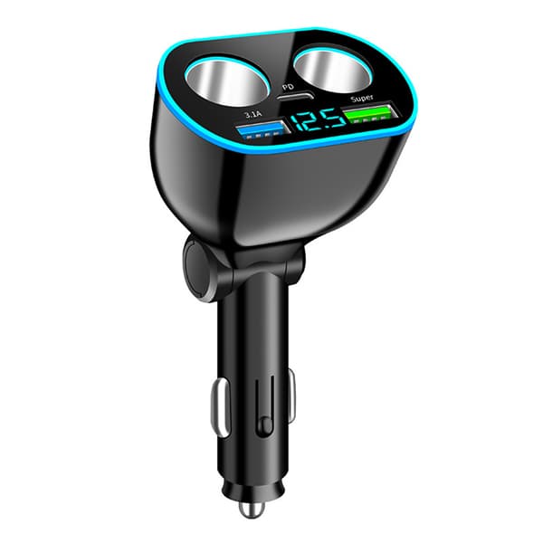 66W QC3.0 Billader 12V/24V Dobbel USB Strømadapter Hurtiglading A2