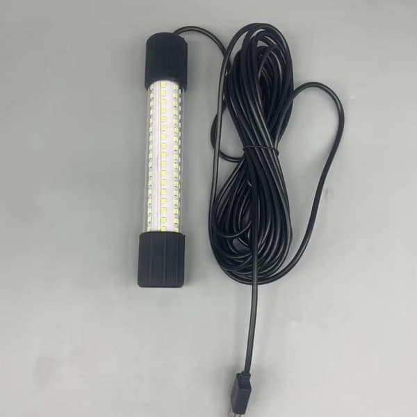 1 stk bærbar undervanns USB LED fiskelys White