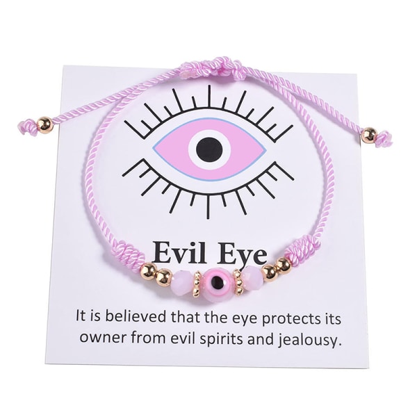 Tyrkiske øjenarmbånd til kvinder håndlavede flettede perler knude Ro A3