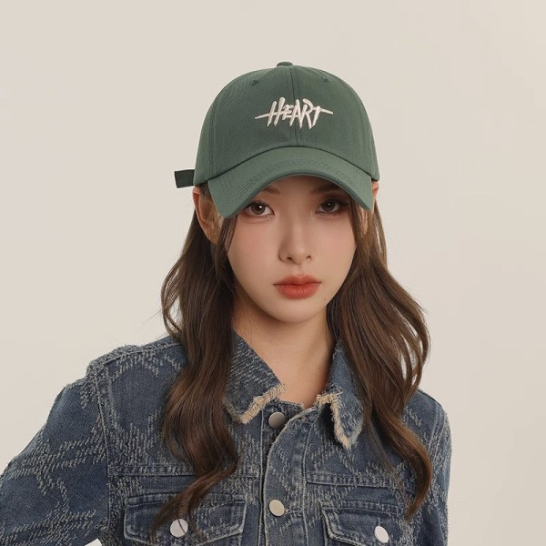 Broderi Brev Høst Vinter Baseball Cap Herre Dame Justerab Army green