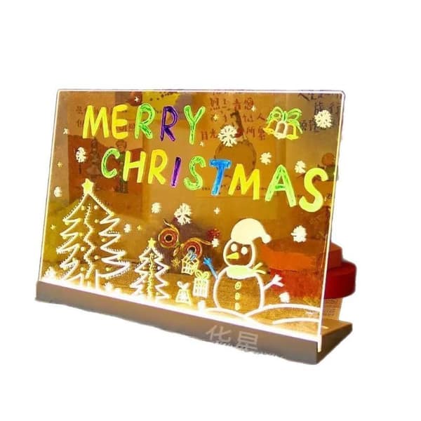Barn Lysende Slettbart Tegnebrett Gjenbrukbart Meldingstavle 20×20CM