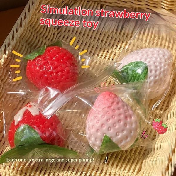 Simulering Jordgubbsleksaker Mjuka Långsamt Stigande Leksaker A3