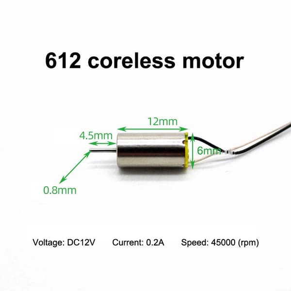 1 sett motor for RC HM 40000-50000rpm 612 716 kjerneløs E