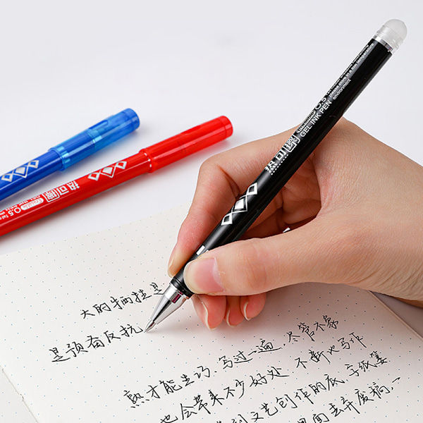 1 Stk Magic Erasable Pen Sett Fargerike 0,5 mm Erasable Gel Pens Was Blue
