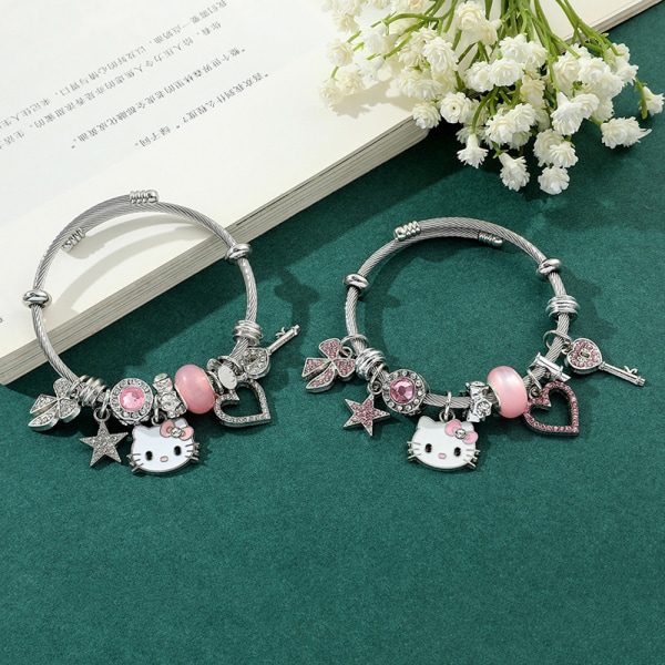 Armbånd Krystallperler Kawaii Small Fresh Fashion Bangle Hånd A A2