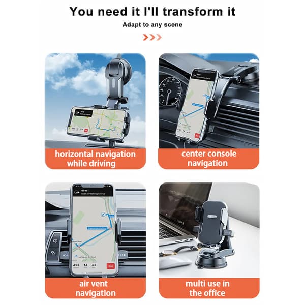 A29 Biltelefonholder 360° roterende telefonholder med forlengelse B