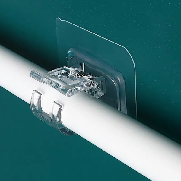 2-pack gardinstångsfästen självhäftande spikfria gardiner A1
