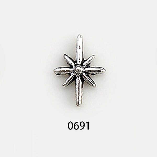 10 kpl tähti ja puolikuun kynsikorut nail art varten 3d Jewelrys Mo 0691