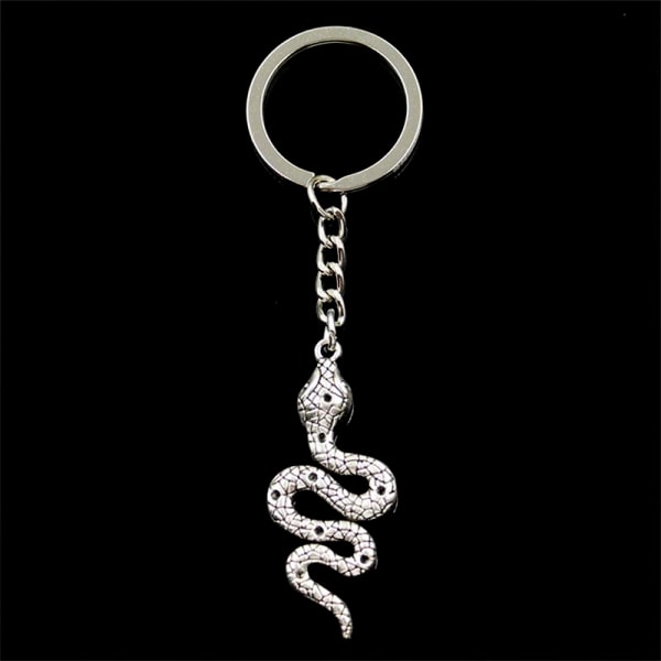 Irregular Winding Snake Pendant Keychain Hip-hop Punk Style Pen