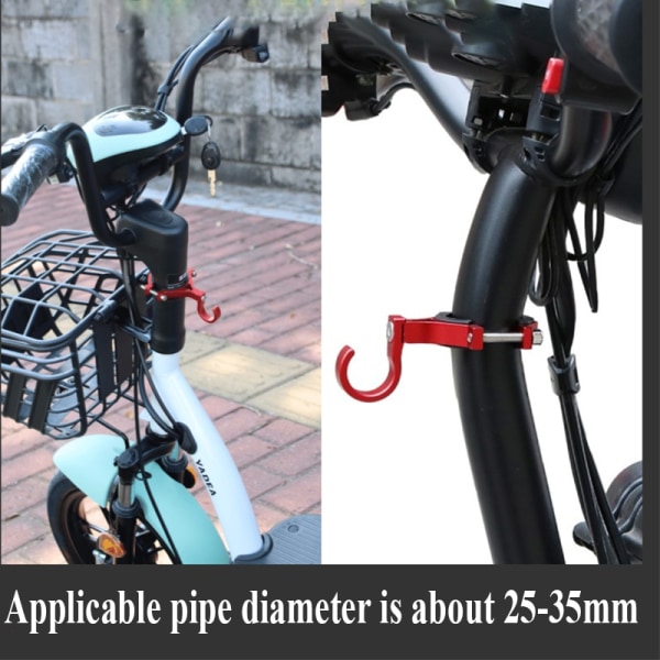 1-pack Cykelhängande väska Hook Claw Electric Scooter Framkrok f silver