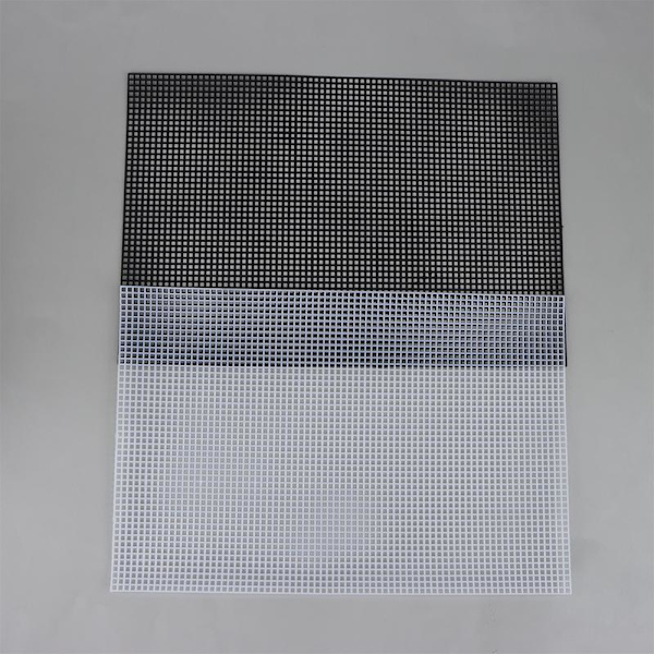 2 STK Syning Plastik Lærredsplader Sort/Hvid Mesh Plader Til D White