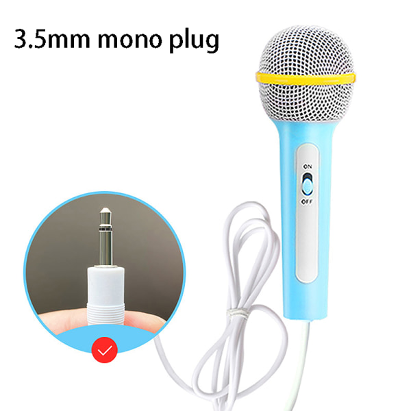 Håndholdt kablet mikrofon Lett syngemaskin Hjemmebarn Blue