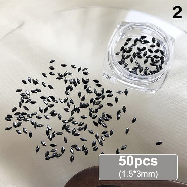 Negledekorasjonssett Små Charms Mini Dråpeformet Rhinestone 2