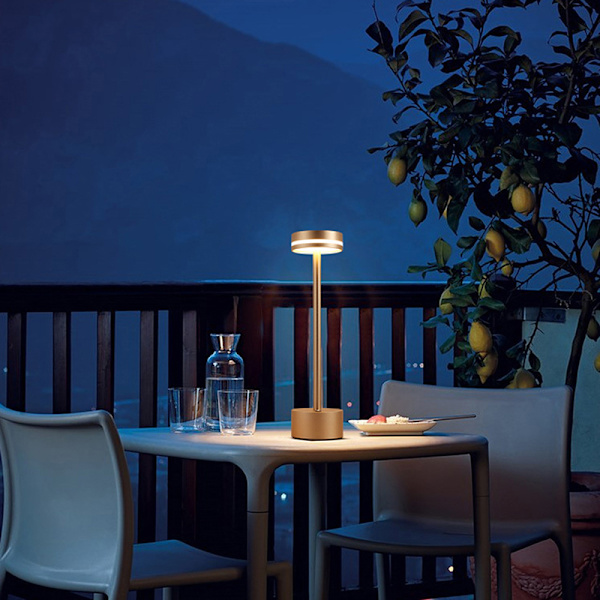 Moderne LED Genopladelig Bordlampe Restaurant Sengebord USB Skrivebord Gold