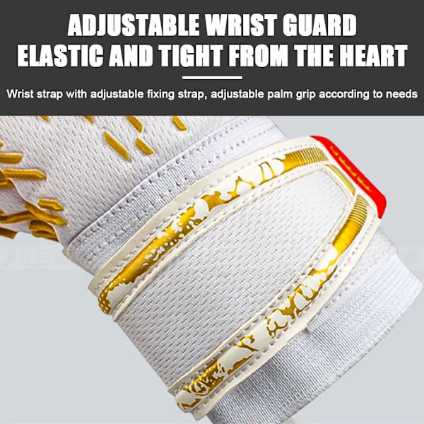 Latex slidstærk og skridsikker specialiseret fodboldmålmand White red Size 8