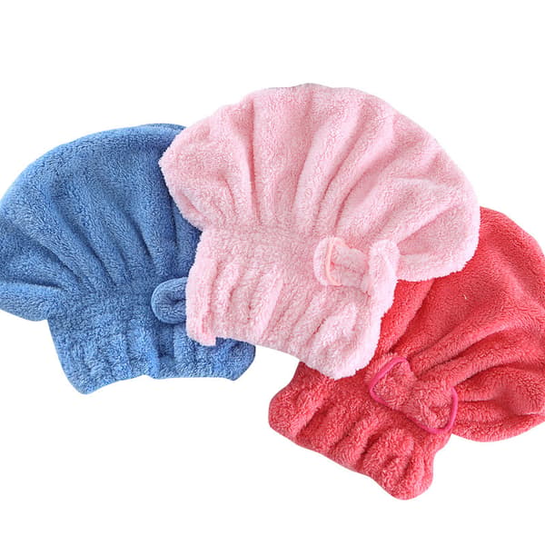Mikrofiber Hår Turban Håndkle Hodeplagg Rose red