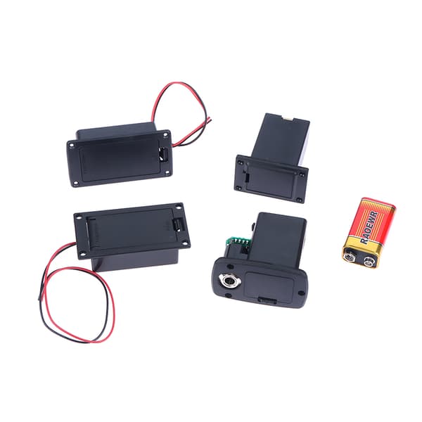 1 sett 9V batteriholderdekselboks for akustisk gitarbass A4