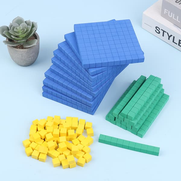 Bas Tio Block 130 Delar För Matematik Platsvärdesblock Bas 10 Matematik