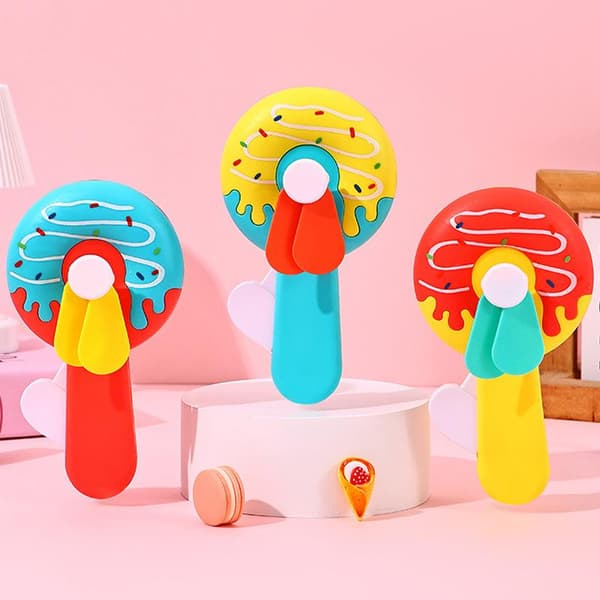 e Donut Handpressfläkt Icke-elektrisk Mini Handhållen Manuell Kylning A7