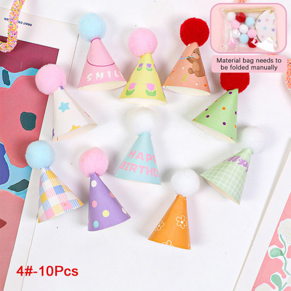 10 stk Minilue Bakekake Topper Dukkehuslue Bursdagslue Ch 4#-10Pcs