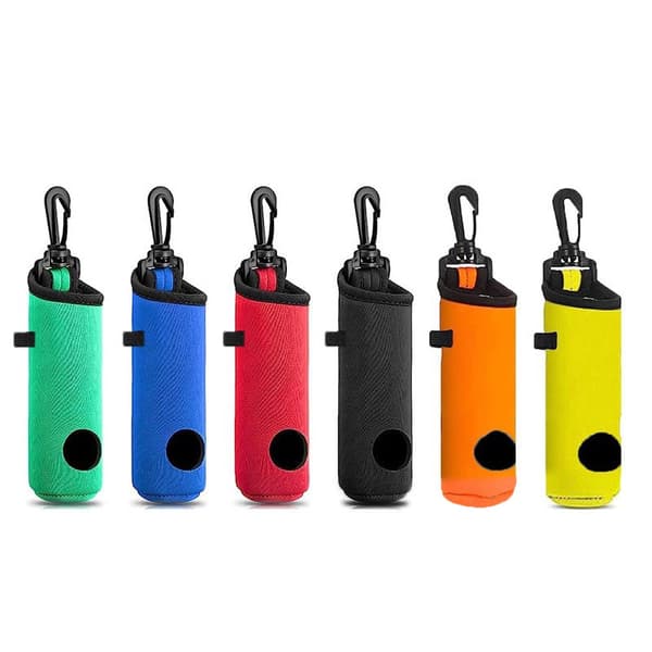 Golf Tee Holder Golfbold Bæretaske Pose Golfbold Holder Nøglering White