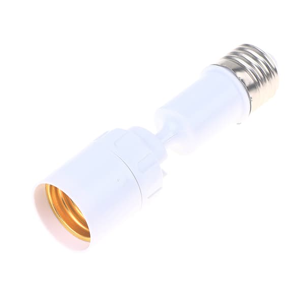 E27 til E27 LED lyspære sokkel forlengeradapter 360° roterbar White