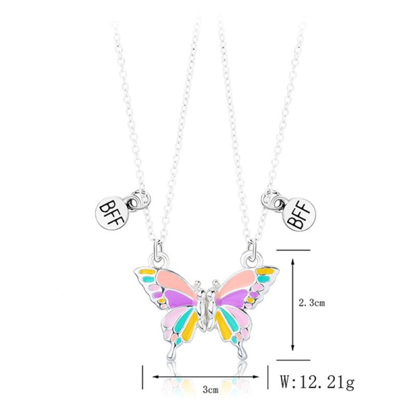 2 STK Best Friend Butterfly Halskæder BFF Friendship Necklace fo A5